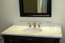 White marble vanity top